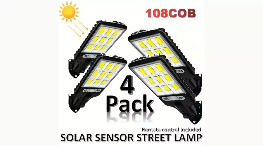 2/4pcs Solar-Powered LED Outdoor Wall Lights