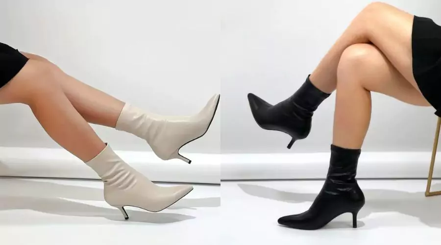 Elegantly Chic Mid-Heel Stiletto Ankle Boots 