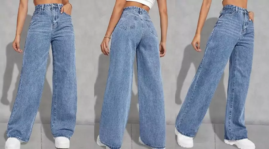 High Waist Baggy Jeans Denim