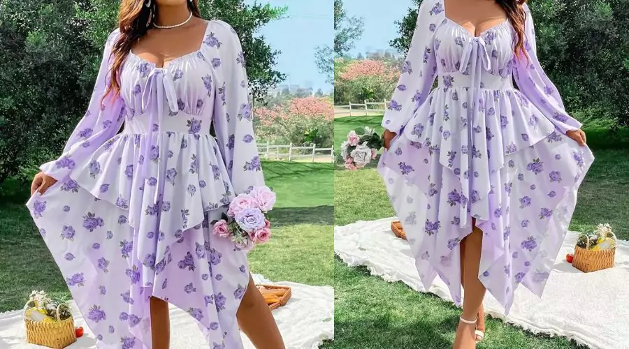 Plus Size Floral Tunic Dress