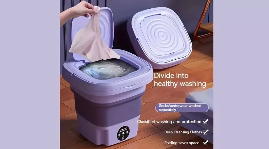 8L Portable Folding Mini Washing Machine