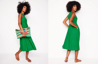Carla Linen Midi Dress
