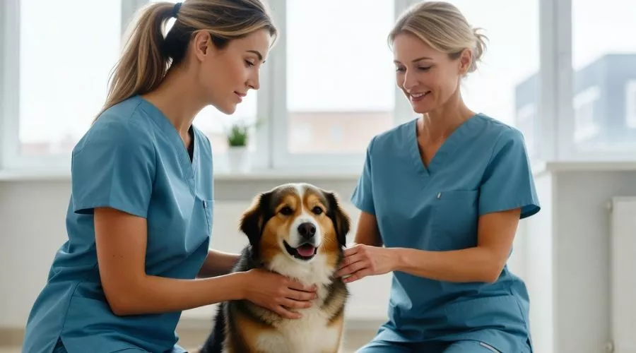 Hair resistant scrubs for vets