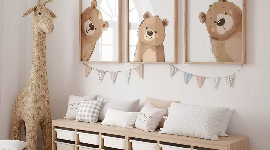 Gender-neutral nursery wall decor